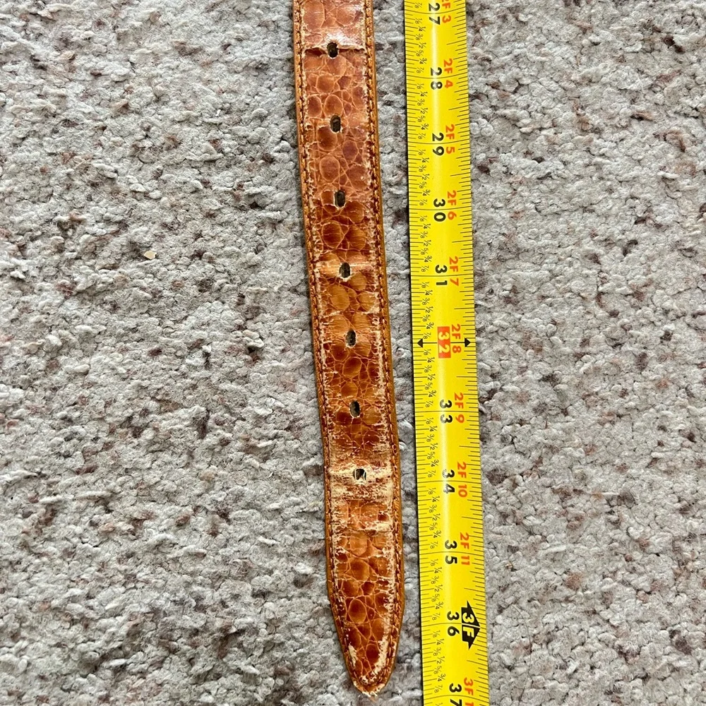 Italian brown distressed Leather Belt Mens sz 32l‎ Work Rugged Utility IGrunge